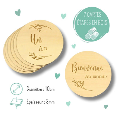 Cartes étapes en bois