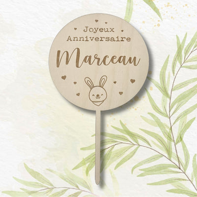 Cake Topper Personnalisé - Joyeux Anniversaire