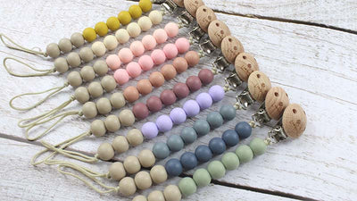 Attache Tétine - Perles Silicone - 12 couleurs disponibles