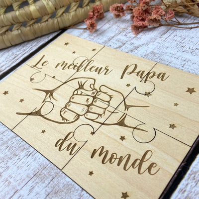 Puzzle en Bois pour Papa -