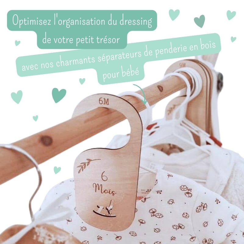 10 Séparateurs De Penderie Avec Marqueur - Pour Tailles Bébé/adulte, Magasins - Plastique, Réutilisables