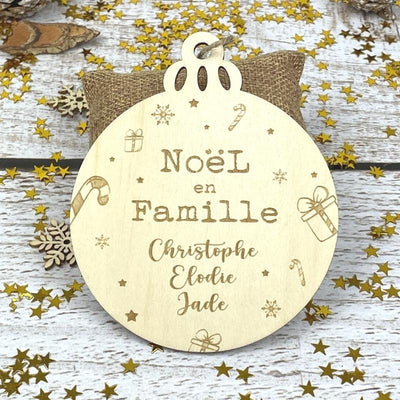 Boule Noel en famille