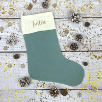 Botte de Noël personnalisée - Vert d'eau