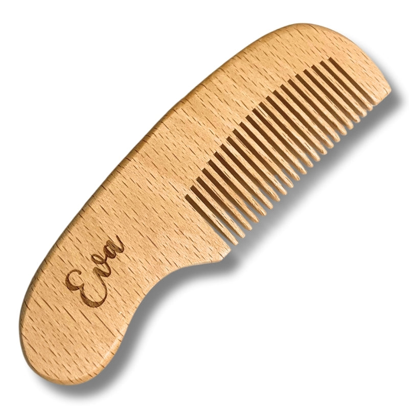 Coffret Peigne Et Brosse Bébé En Bois Personnalisable Avec Prénom Gravé - Idéal Cadeau Naissance, Toilettage Doux Et Naturel - 8