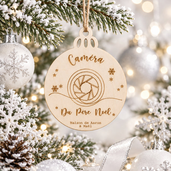 Caméra du Père Noël - Boule Personnalisé