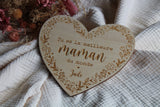 Cœur "Tu es la meilleure Maman du monde " - Jade