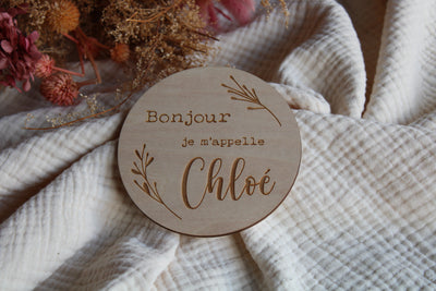 Carte 10 cm - Je m'appelle Chloé