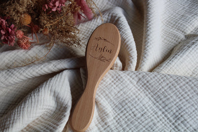 Lot Brosse bébé en poils & picots - Feuille - Aylin