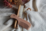 Brosse bébé en poils & Peigne - Feuille - Léo