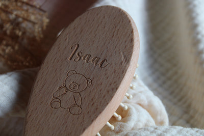 Brosse bébé à picots - Ourson - Isaac