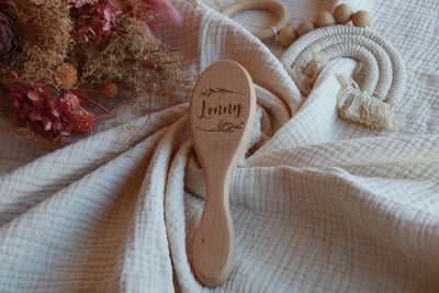 Brosse bébé en poils - Feuille - Lonny
