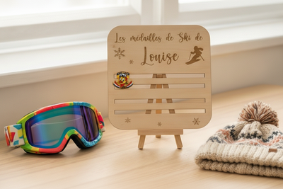 Porte-médailles de Ski personnalisé enfant