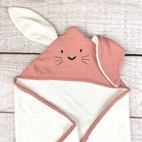 Cape de Bain Bébé - Frimousse de lapin