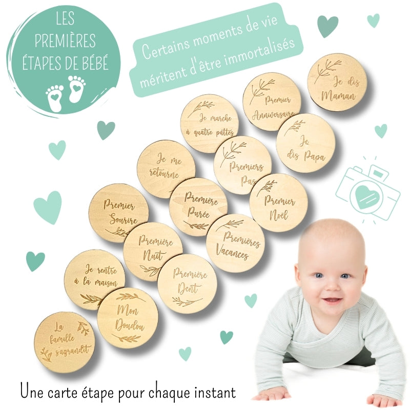 Separateur Penderie Bebe Séparateurs De Penderie Leobulle En Bois - 7 Tailles De 0 à 24 Mois - Organisation Dressing Bébé Élégante Séparateurs Taille Bois Enfant