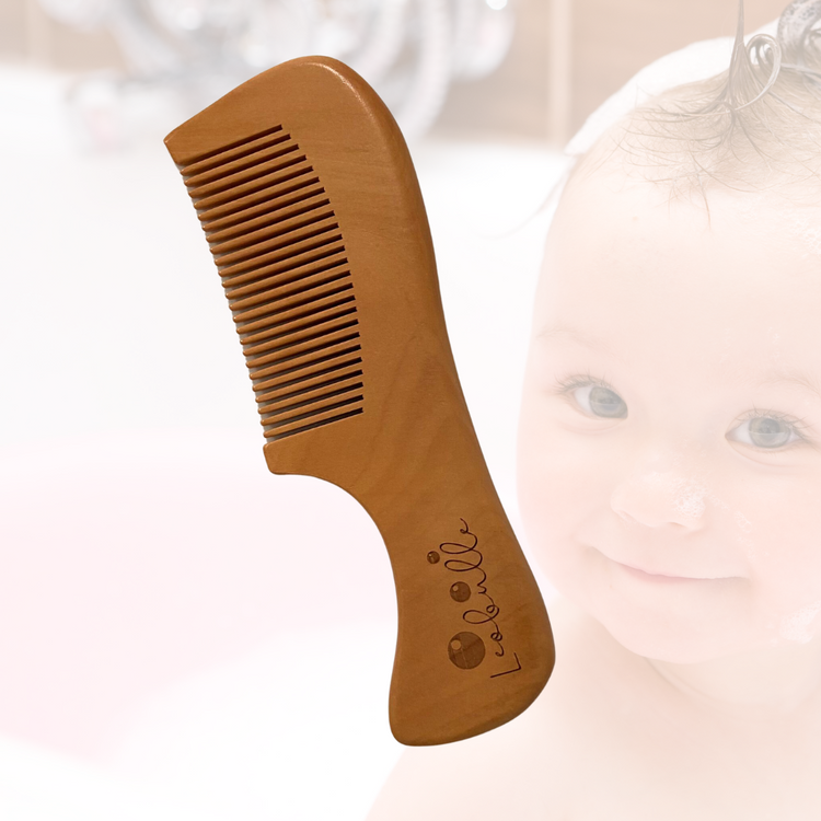 Lot De 3 Brosses à Cheveux Personnalisables Bébé - Bois Naturel - Poils Chèvre Doux - Gravure Prénom - Cadeau Naissance