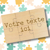 Puzzle Personnalisé en bois - Texte de votre choix