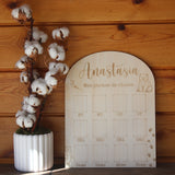 Support photo de classe personnalisé en bois motif ours pour enfant