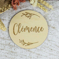 Carte étape bébé prénom - accessoire photo