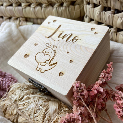 Boîte en bois personnalisée, souvenirs de bébé - Print Your Love